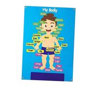 drburpily Jeu de Feutrine interactif pour l'apprentissage des Parties du Corps : développe Les compétences cognitives Lors des premières séances d'éveil à la Maison à l'école. Idéal pour Les