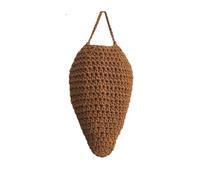drburpily Leurre de nid de frelons au crochet, ornement suspendu pour avant-toit patio extérieur, leurre nid frelons au crochet, ornement suspendu artificiel, marron foncé