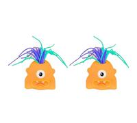 drburpily Lot de 2 Gadgets Anti-Stress Amusants à Tirer. Créez Un cri différent, avec Un Gameplay adapté pour aux Enfants et pour aux Seniors, Orange