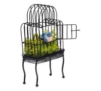 drburpily Maison de poupée à l'échelle 1:12, nichoir, Accessoires pour poupée, scène de Vie, Mini-Maison pour Oiseaux, Blanc , Noir