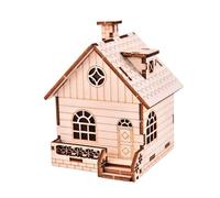 drburpily Maison Musicale en Bois à manivelle, modèle réduit, Jouet créatif Alliant Plaisir Musical et développement éducatif, pouvant améliorer la créativité et la Pratique des Enfants.