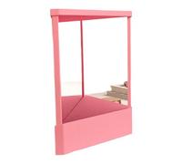 drburpily Miroir de courtoisie non inversé, miroir de maquillage à image réelle pour la modélisation et la beauté, véritable miroir - Miroir non inversé à image réelle, rose, 14 * 17cm