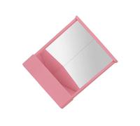 drburpily Miroir de maquillage non réversible à image claire, à poser sur une coiffeuse une table, pour utilisation quotidienne précise et efficace du, rose, 23 x 19 cm