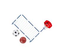 drburpily Panier de Basket 2 en 1 avec But de Football. Un équipement Multisports Amusant Qui améliore Le Jeu d'équipe et la Communication des Enfants. Idéal pour Les Jeux et