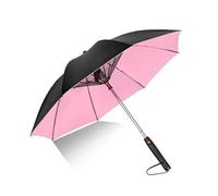 drburpily Parapluie en vinyle élégant et fonctionnel, , ventilateur rechargeable intégré pour faire circuler l'air froid , Rose