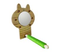 drburpily Perchoirs pour Cages de Grands perroquets - Perchoir idéal pour Les Amoureux des Oiseaux - Favorise la pour Joie et l'activité - Miroir pour Oiseaux permettant au Perroquet