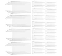 drburpily Porte-étiquette Transparent Facile à Installer, en PVC Robuste, pour étagères de Rayon. Flexible et réutilisable, il est idéal pour Les présentoirs de Vente au détail. L'étiquette se Fixe