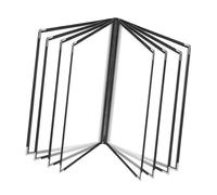 drburpily Porte-menu format lettre avec volets transparents offrant une vue claire des plats. Robuste et durable. Porte-menu format lettre à double volet transparent, 8 Page 16 Vue, 320 x 230 mm