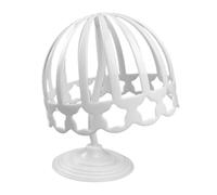 drburpily Présentoir à Chapeaux et Perruques avec étagère intégrée, conçu pour Mettre en Valeur Vos Bonnets et Perruques Tout en Les protégeant lorsqu'ils ne sont Pas portés, Blanc, 52 cm