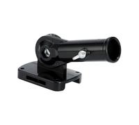 drburpily Support de drapeau multiple réglable pour mât de drapeau, robuste et durable, en aluminium, idéal pour la décoration extérieure. Support de réglable pour mât de, poteau d'éclairage noir