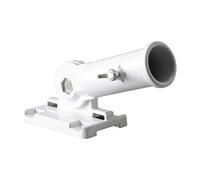 drburpily Support de drapeau multiple réglable pour mât de drapeau, robuste et durable, en aluminium, idéal pour la décoration extérieure. Support de réglable pour mât de, poteau mural blanc