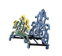 drburpily Support de rangement pour jardin, villa, jardin, tuyau d'arrosage, cintre d'arrosage, rangement, etc. Support robuste pour enrouleur, extérieur, pelouse, garage, Noir, quatre tournesols