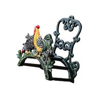 drburpily Support de Tuyau d'arrosage Mural Tendance et créatif, idéal pour Le Jardin Le Paysage, Pratique à Installer sur Un Mur. Support en Fonte pour Tuyau d'arrosage, Poulet, 22x11x21.5cm