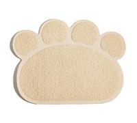 drburpily Tapis de piégeage de litière pour Chat, Tapis de piège à litière en PVC Multifonctionnel, résistant pour aux Rayures et pour aux déchirures, Fond antidérapant, Beige