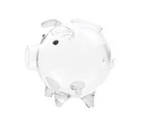 drburpily Tirelire en verre transparent à large application, bocal de comptoir en verre, cochon fabriqué borosilicate de haute qualité, petite bouteille transparente fantaisie forme cochon