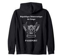 DRC, passeport de la République démocratique du Congo, drapeau DRC. Sweat à Capuche