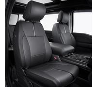DrCarNow Housses de siège avant pour Ford F150 2015-2022, 2023, 2024 et 2025, compatibles uniquement avec les sièges baquets F150 1ère rangée (taille XL, XLT), accessoires de housses de siège en cuir
