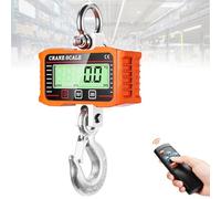 Drcowu Balance Suspendue Électrique 1000kg/2000lb, Balance à Grue Numérique à Crochet avec Télécommande, Affichage LCD, Capteur Précis pour Ferme, Chasse, Garage, Résistance Industrielle