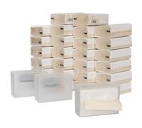 DrDirt Bambou Poche Mouchoirs 3 épaisseurs 110 Feuille 27 Packs avec Mural boîte à mouchoirs Pour Domicile Cuisine Dehors