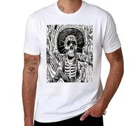 drdSED66DD Calavera Oaxaquena by Jose Guadalupe Posada for Day of The Dead T-Shirt White M