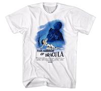 drdSED66DD Horror of Dracula Ghostly Men's T Shirt Hammer Movie Poster Vampire White 3XL