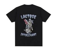 drdSED66DD Lactose Tolerant Funny Milk Cat T-Shirt Black 3XL