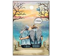 Dreacoss Plaque en métal avec inscription « Old Couple » - Décoration de maison - 20,3 x 30,5 cm