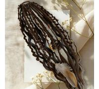 Dread Ponytail, Dreadlocks Boho Hippie Faits À La Main Sur Un Bandeau De Cheveux, Beaux Et Pratiques For Les Vacances, Les Voyages Et Les Loisirs(I.)