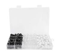 Dreadlock Perles Plastique/Résine 3 Couleurs Cheveux Tressage Perles Dreadlock Perles Décoration, 12mm Perles Dreadlock Ensemble avec Boîte, pour Femmes Filles