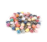 Dreadlocks Glands Boule de Verre 50 pièces Cristal Clair Paillettes Bijoux de Cheveux Accessoires de Bricolage pour fêtes Mariages Banquets Verre coloré Glaze ABS