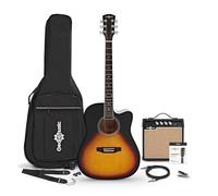 Dreadnought Guitare électro-acoustique Sunburst 15 W avec kit d'accessoires