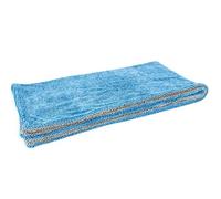 [Dreadnought XL] Serviette de séchage en Microfibre pour véhicule, Absorption supérieure pour Voitures, camions et VUS, Poils Doubles torsadés, monocouche (50,8 x 101,6 cm, Bleu/Gris)