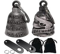 Dream Apparel Lot de 2 cloches de moto pour motard, homme et femme, cloches d'ange avec crochet de cloche, cloches spirituelles, Ride Safely & I Need You & Love You Bell+ Bell, taille unique