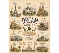 Dream Around the World: Dare to Dream, The World Is Yours | 100-Page College Ruled Notebook