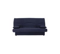 DREAM Banquette clic clac 3 places - Tissu bleu fonce - Slyle contemporain - L 190 x P 92 cm bleu