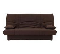 DREAM Banquette clic clac 3 places - Tissu chocolat - Slyle contemporain - L 190 x P 92 cm Marron