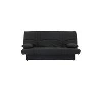 DREAM Banquette clic clac 3 places - Tissu noir - Slyle contemporain - L 190 x P 92 cm