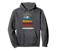 Dream Beliem réussit à réussir en Montagne Sweat à Capuche, Unisexe pour Adultes, Chiné Foncé, M