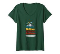 Dream Beliem réussit à réussir en Montagne T-Shirt avec Col en V, Femme, Vert Forêt, L