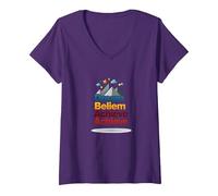 Dream Beliem réussit à réussir en Montagne T-Shirt avec Col en V, Femme, Violet, L