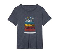 Dream Beliem réussit à réussir en Montagne T-Shirt, Femme Grandes Tailles, Bleu Chiné, 2X