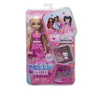 Barbie Dream Besties 'Malibu' Poupée articulée blonde et accessoires de maquillage, JKP50