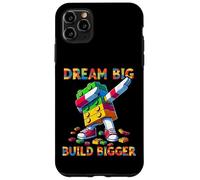 Dream Big Build Bigger Funny Blocks Bricks Master Builder Coque pour iPhone 11 Pro Max