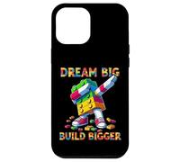 Dream Big Build Bigger Funny Blocks Bricks Master Builder Coque pour iPhone 12 Pro Max