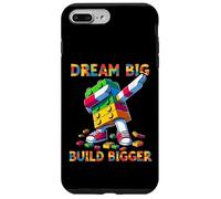 Dream Big Build Bigger Funny Blocks Bricks Master Builder Coque pour iPhone 7 Plus/8 Plus