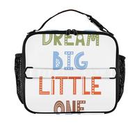 Dream Big Little 1 sac à déjeuner isotherme étanche pour femme pour garder les aliments au chaud sac à déjeuner thermique pour pique-nique, randonnée, camping