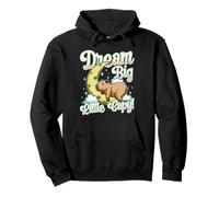 Dream Big Little Capybara Mignon animal endormi lune Sweat à Capuche