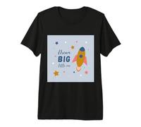 Dream Big Little One Adorable fusée Spatiale T-Shirt Haut de Gamme