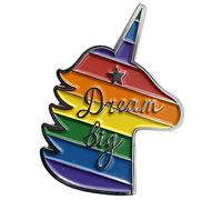 Dream Big Rainbow Broche en émail pour veste, sac à main, émail, sans pierre précieuse, Émail, Sans pierre précieuse