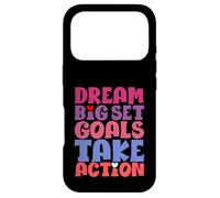 Dream Big Set Goals Passez à l'action Coque pour iPhone 17 Pro